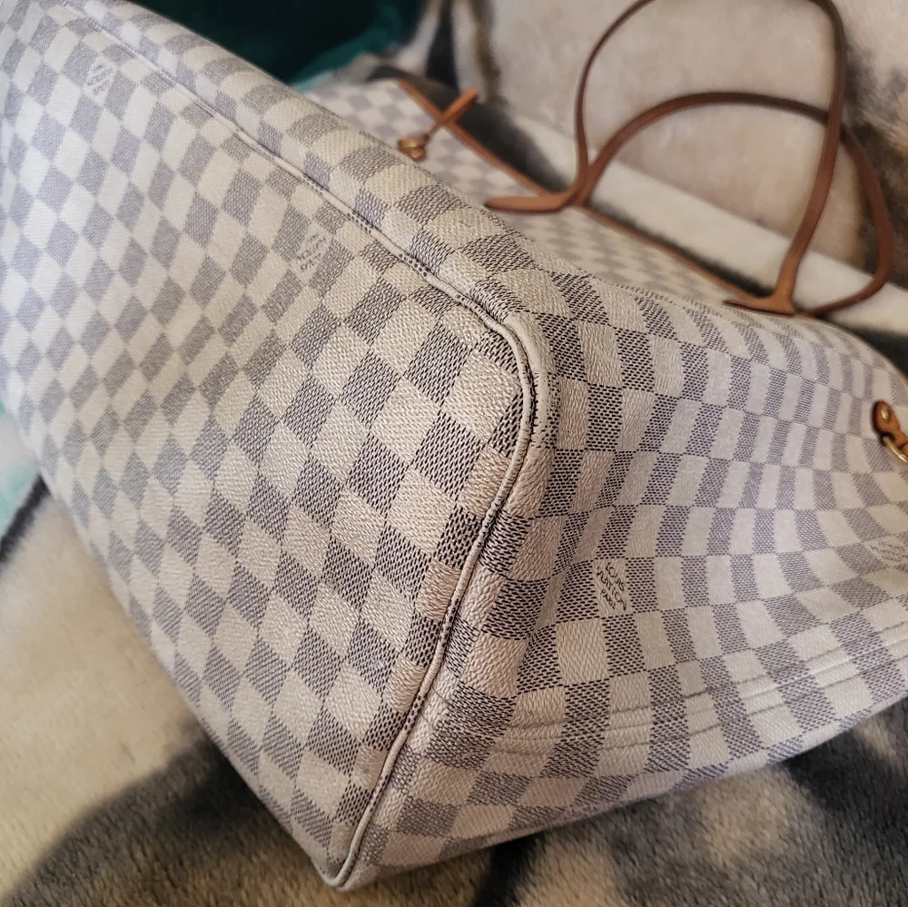 Close out Sale⚠️⚠️⚠️ SALE 💯 XL Louis Vuitton Neverfull GM AZUR - Picture 10 of 14